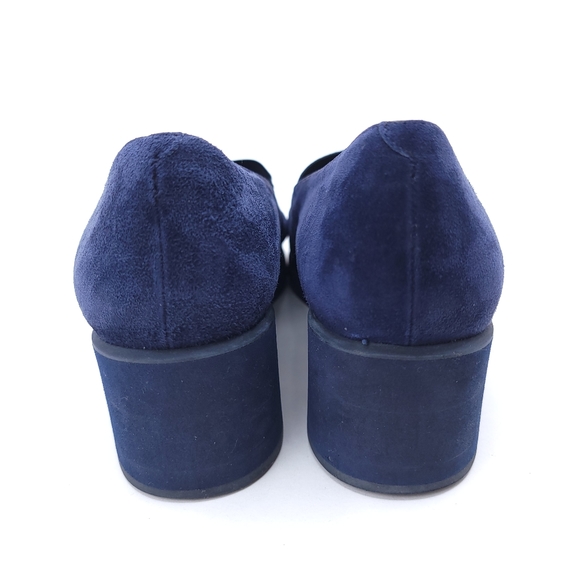 Andre Assous Featherweights Blue Suede Slip On Shoes Size 7 - Picture 5 of 9